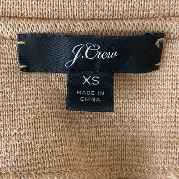 J Crew 365 Sophie Open Front Sweater Blazer Cardigan Women XS Camel Preppy Chic - Picture 10 of 13